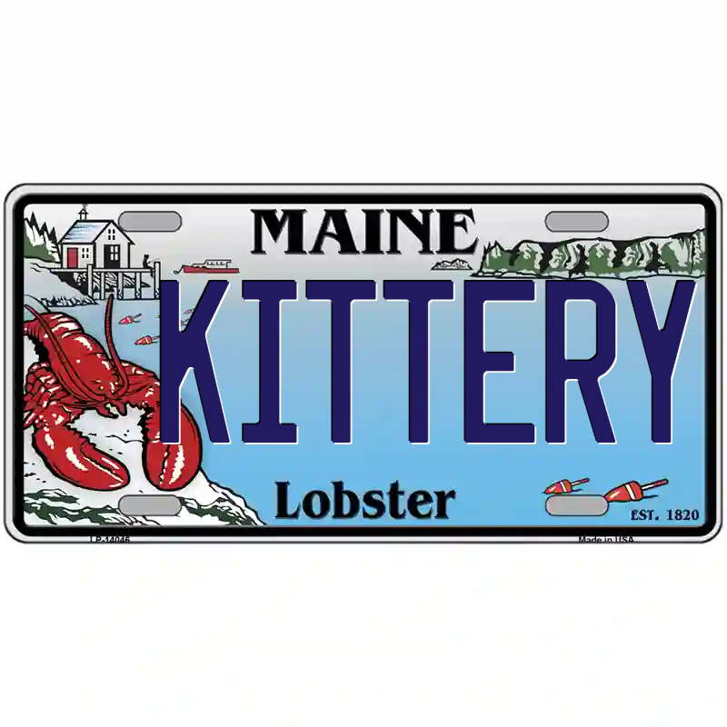 Kittery Maine Lobster Metal Sign
