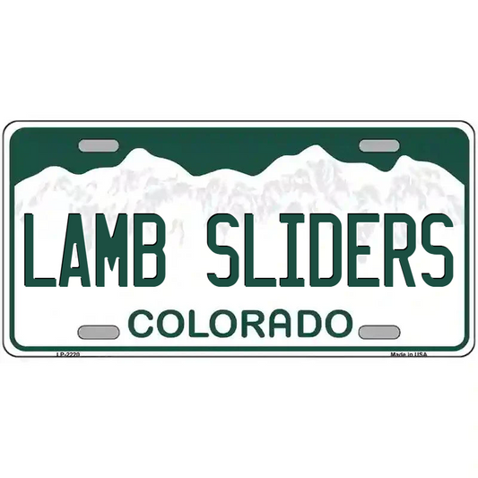 Lamb Sliders Colorado Metal Sign