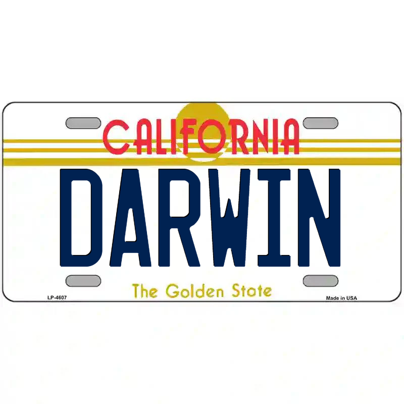 Darwin California Metal Sign