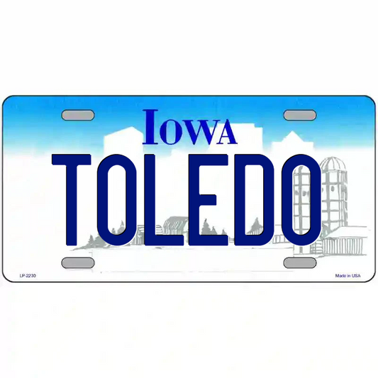 Toledo Iowa Metal SIgn
