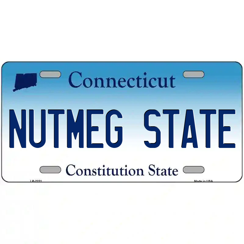 Nugmeg State Connecticut Metal Sign
