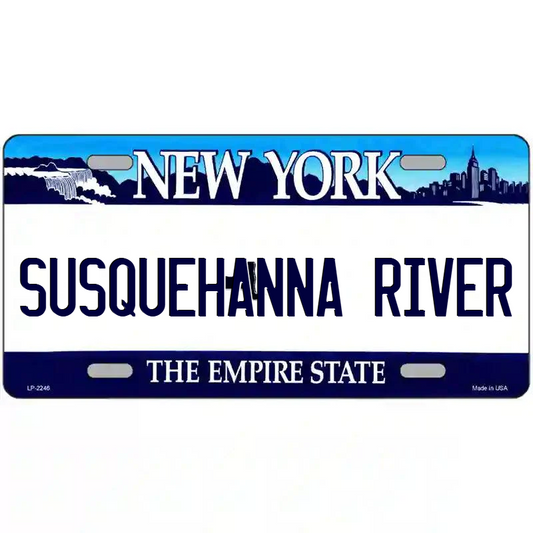 Susquehanna River New York Blue Metal Sign