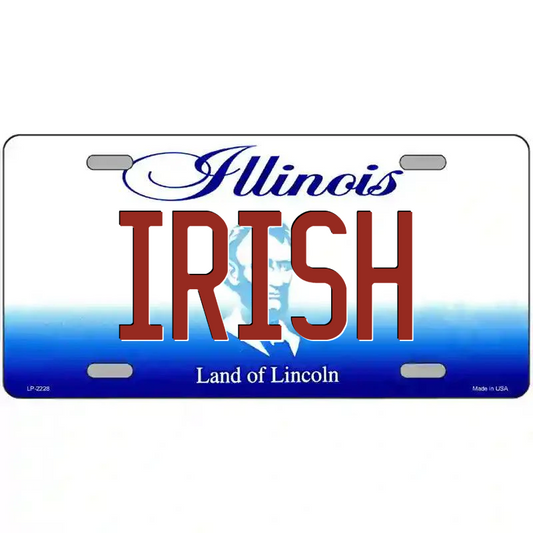 Irish Illinois Metal Sign