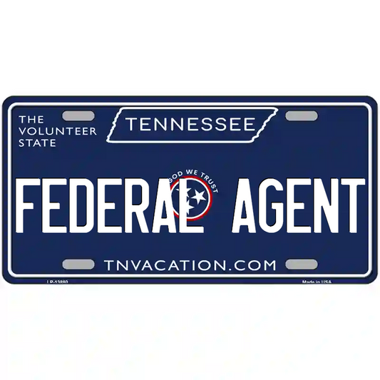 Federal Agent Tennessee Blue Metal Sign