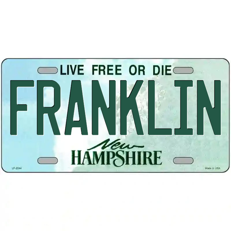 Franklin New Hampshire Metal Sign