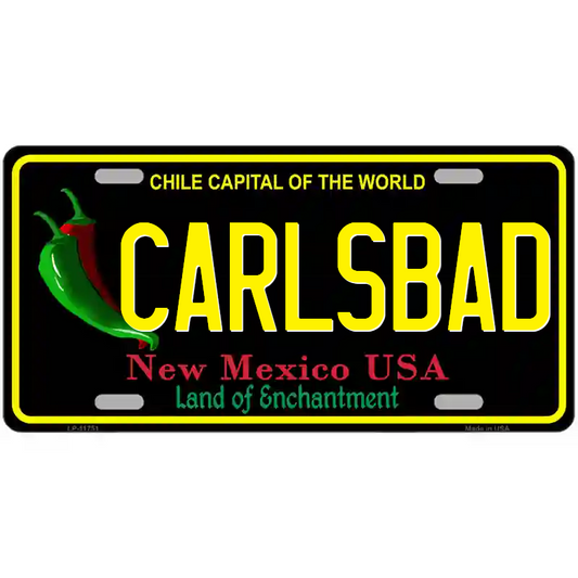 Carlbad New Mexico Black Metal Sign