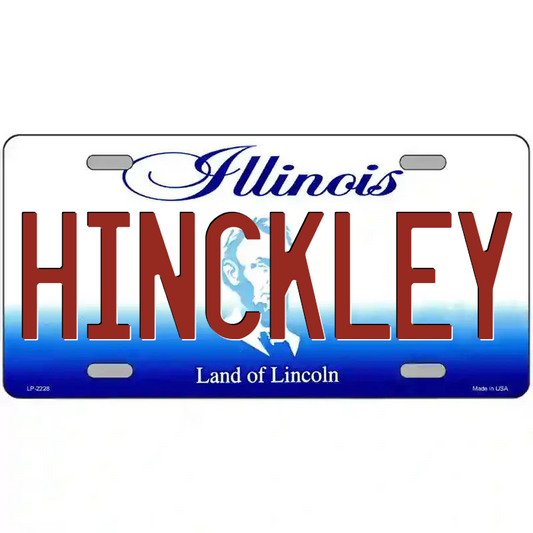 Hinckley Illinois Metal Sign
