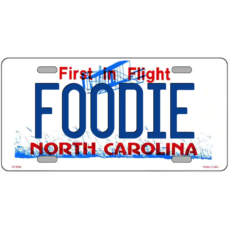 Foodie North Carolina Metal Sign