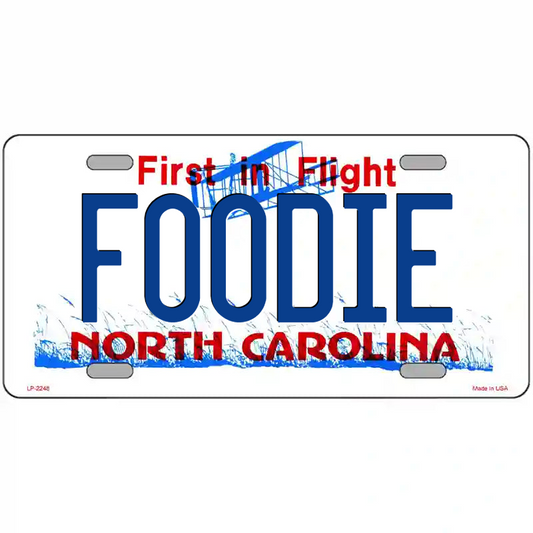 Foodie North Carolina Metal Sign