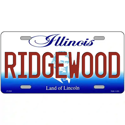 Ridgewood Illinois Metal Sign