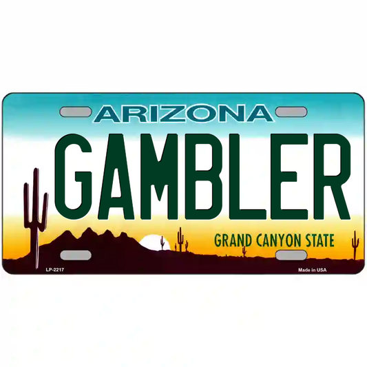 Gambler Arizona Metal Sign