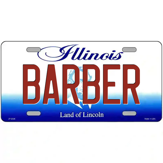 Barber Illinois Metal Sign