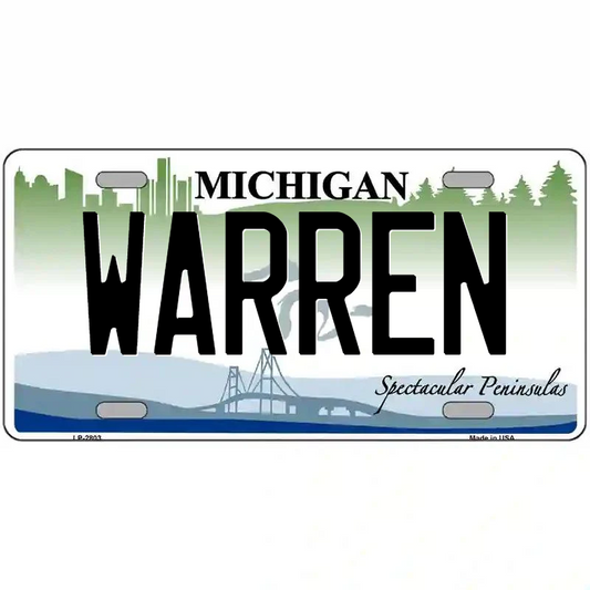 Warren Michigan Metal Sign