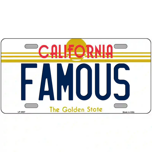 Famous California Metal Sign