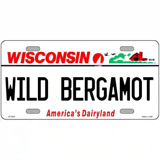 Wild Bergamot Wisconsin Metal Sign