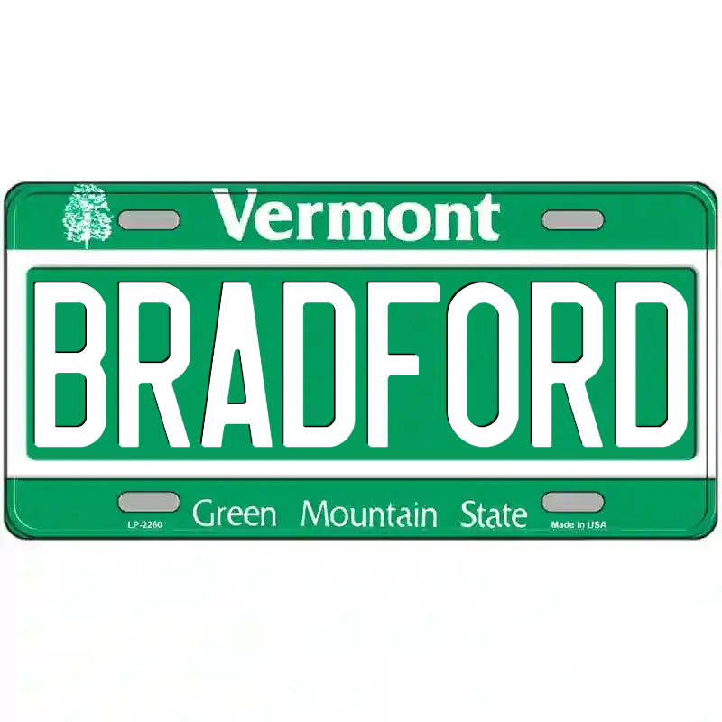 Bradford Vermont Metal Sign