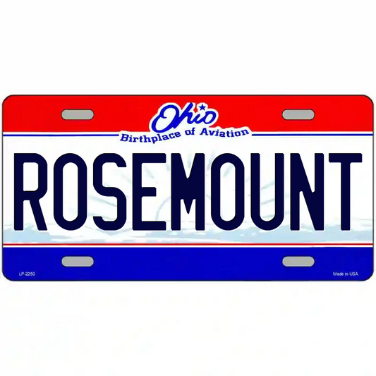 Rosemount Ohio Metal Sign