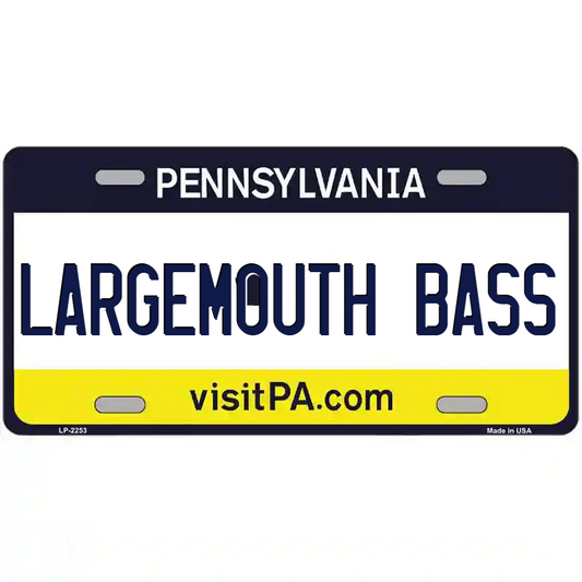 Largemouth Bass Pennsylvania Metal Sign