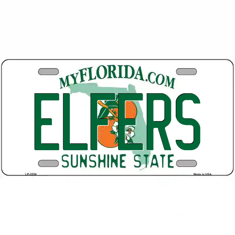 Elfers Florida Metal Sign