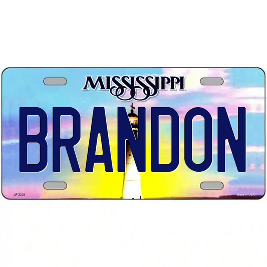 Brandon Mississippi Metal Sign