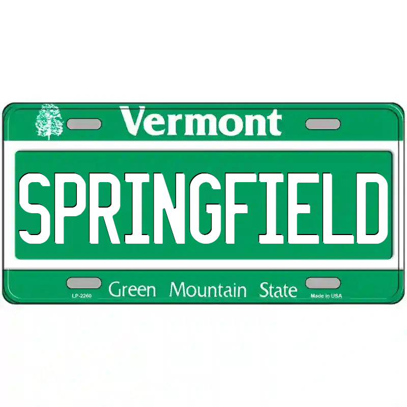 Springfield Vermont Metal Sign