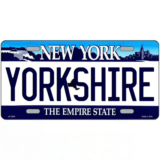 Yorkshire New York Blue Metal Sign