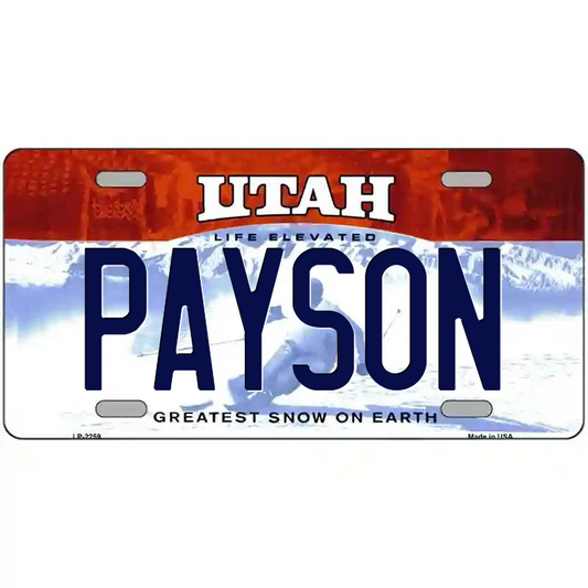 Payson Utah Metal Sign