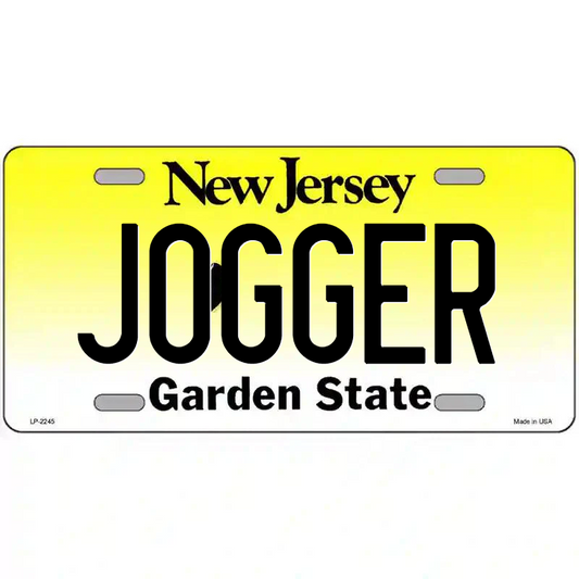 Jogger New Jersey Metal Sign