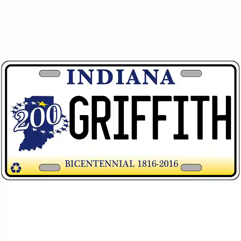 Griffith Indiana Bicentennial Metal Sign