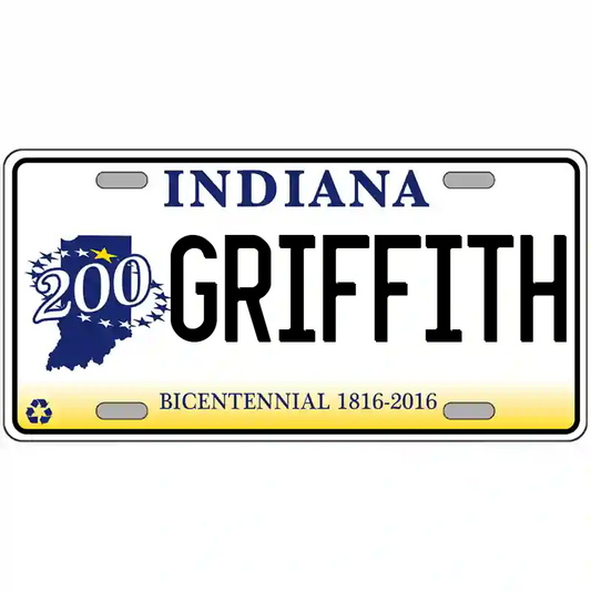 Griffith Indiana Bicentennial Metal Sign