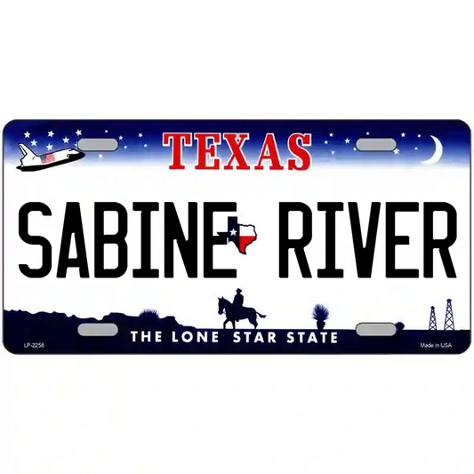 Sabine River Texas Metal Sign