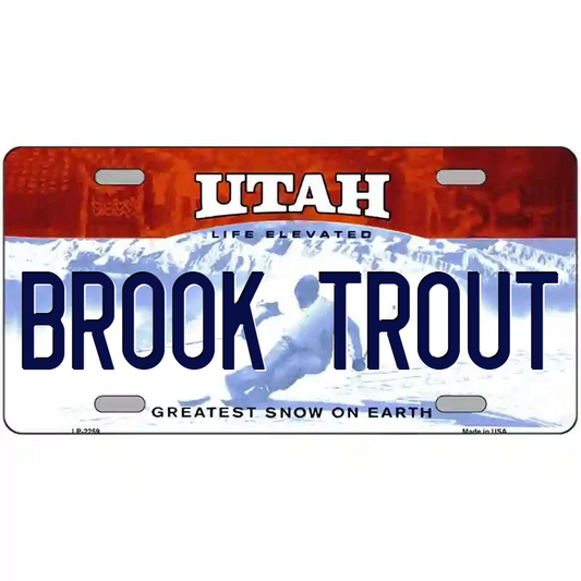 Brook Trout Utah Metal Sign