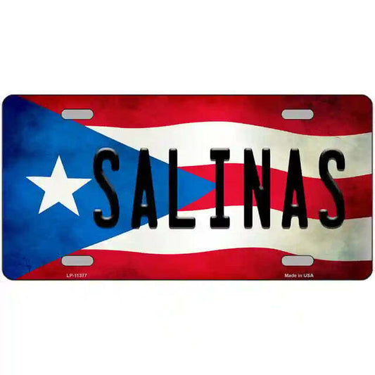 Salinas Puerto Rico Flag Metal Sign