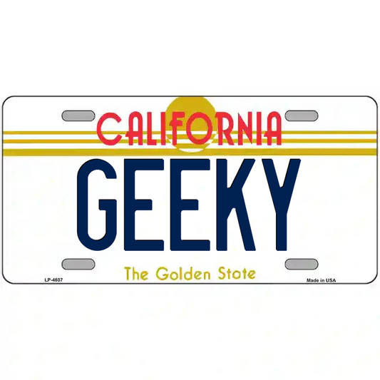 Geeky California Metal Sign