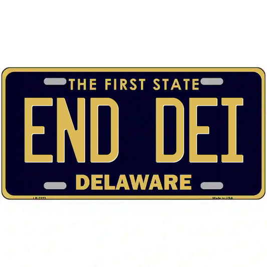 End DEI Delaware Metal Sign