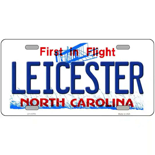 Leicester North Carolina Metal Sign