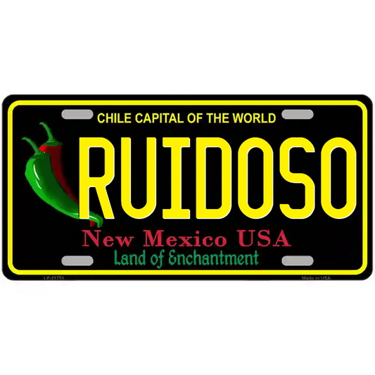 Ruidoso New Mexico Black Metal Sign