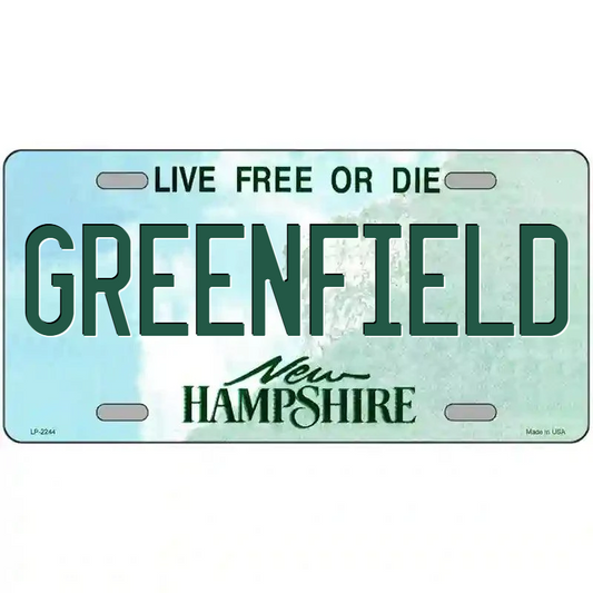 Greenfield New Hampshire Metal Sign