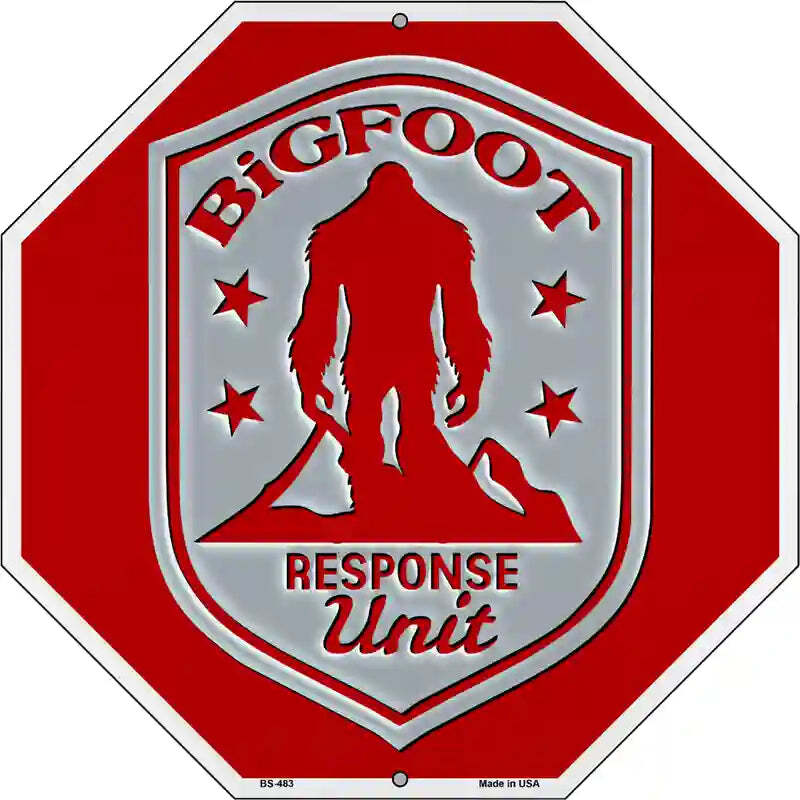 Bigfoot Response Unit 12" Octagon Metal Sign