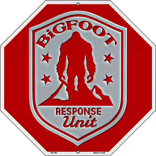 Bigfoot Response Unit 12" Octagon Metal Sign