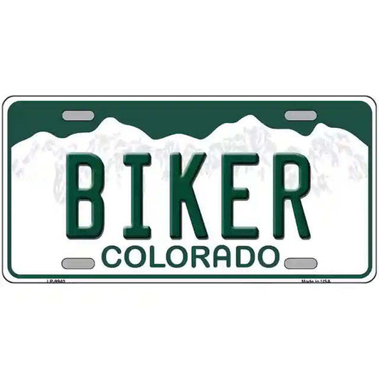 Biker Colorado Metal Sign