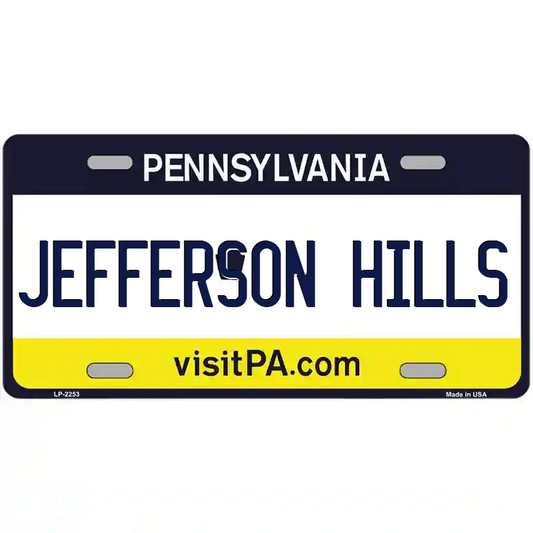 Jefferson Hills Pennsylvania Metal Sign
