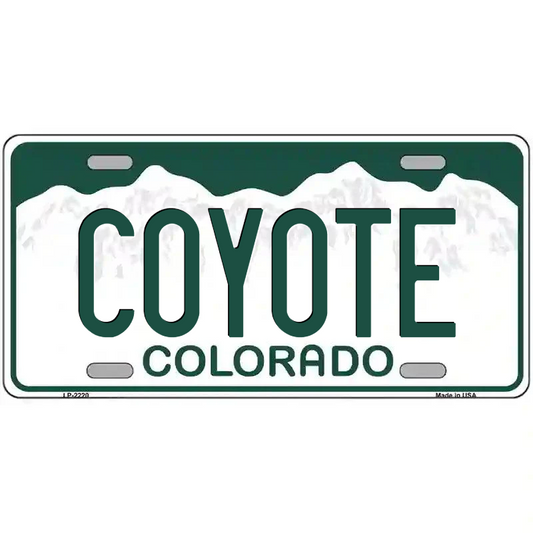Coyote Colorado Metal Sign