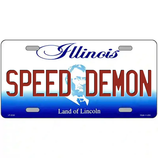 Speed Demon Illinois Metal Sign