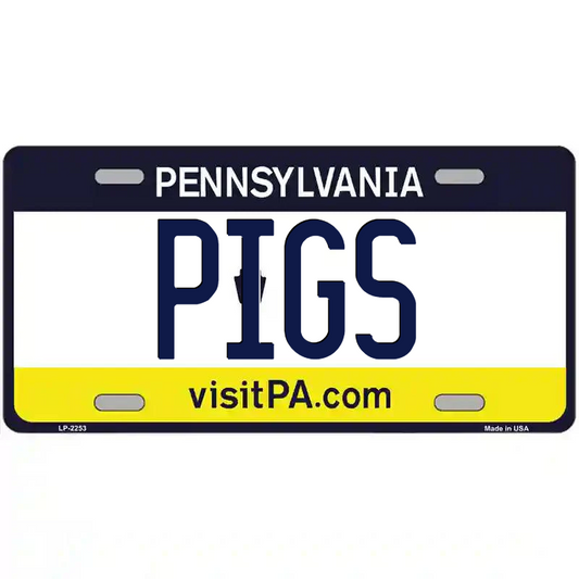 Pigs Pennsylvania Metal Sign