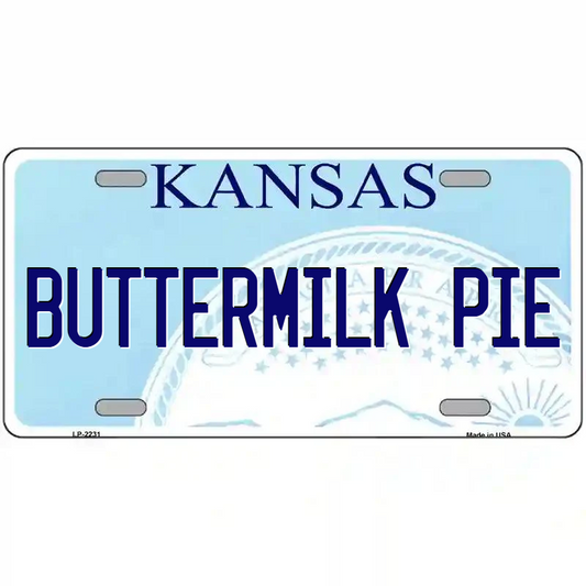 Buttermilk Pie Kansas Metal Sign