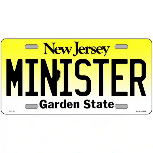 Minister New Jersey Metal Sign