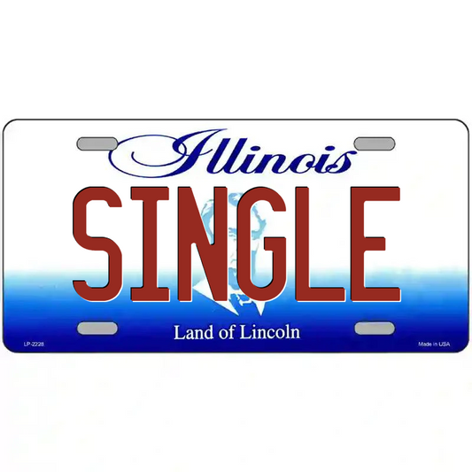 Single Illinois Metal Sign