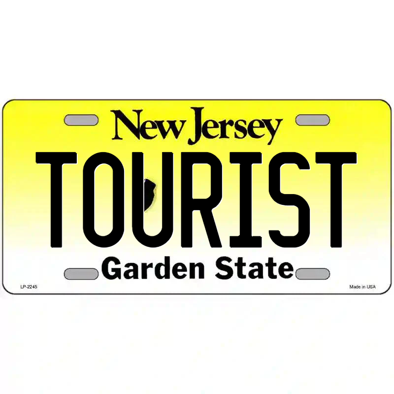 Tourist New Jersey Metal Sign