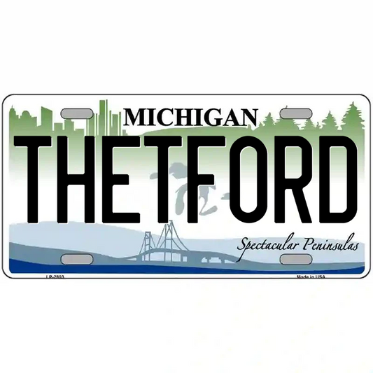 Thetford Michigan Metal Sign